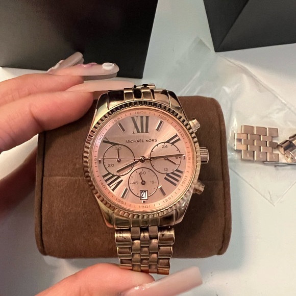 Michael Kors rose gold watch main image 4